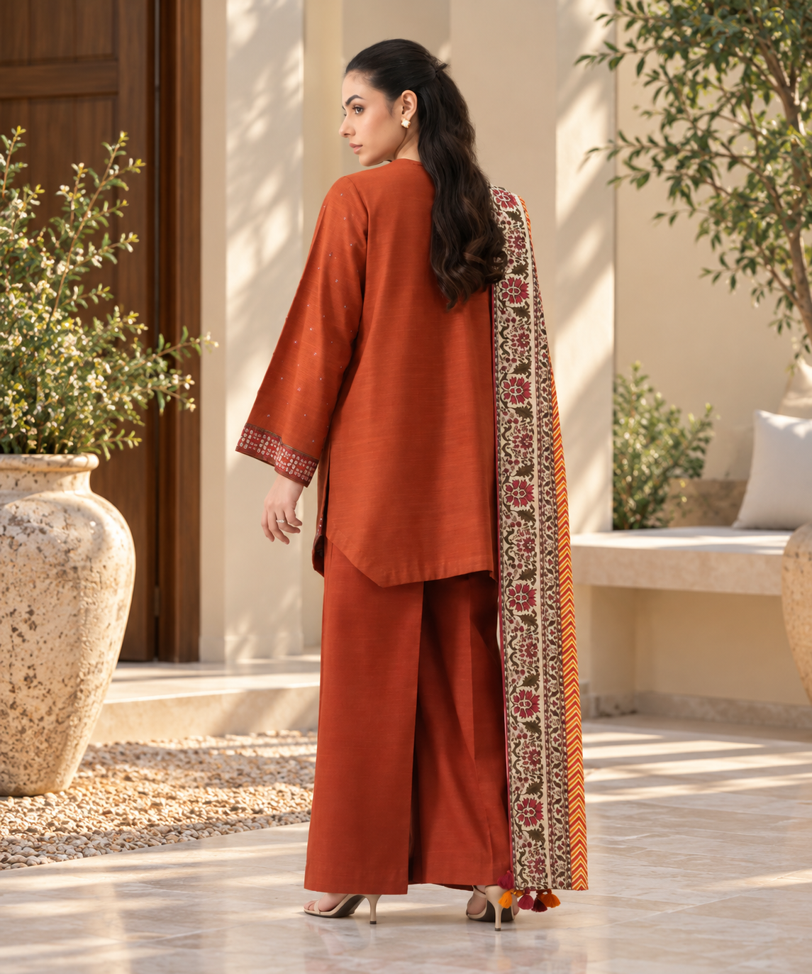 3 PIECE - EMBROIDERED KHADDAR SUIT