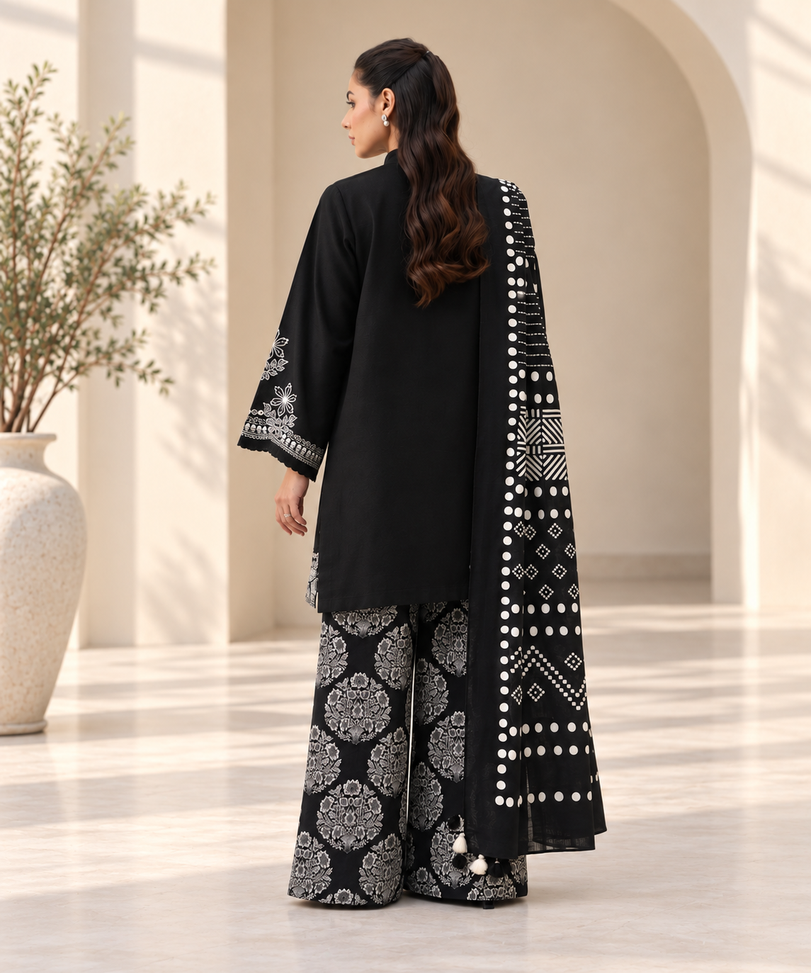 3 PIECE - EMBROIDERED KHADDAR SUIT