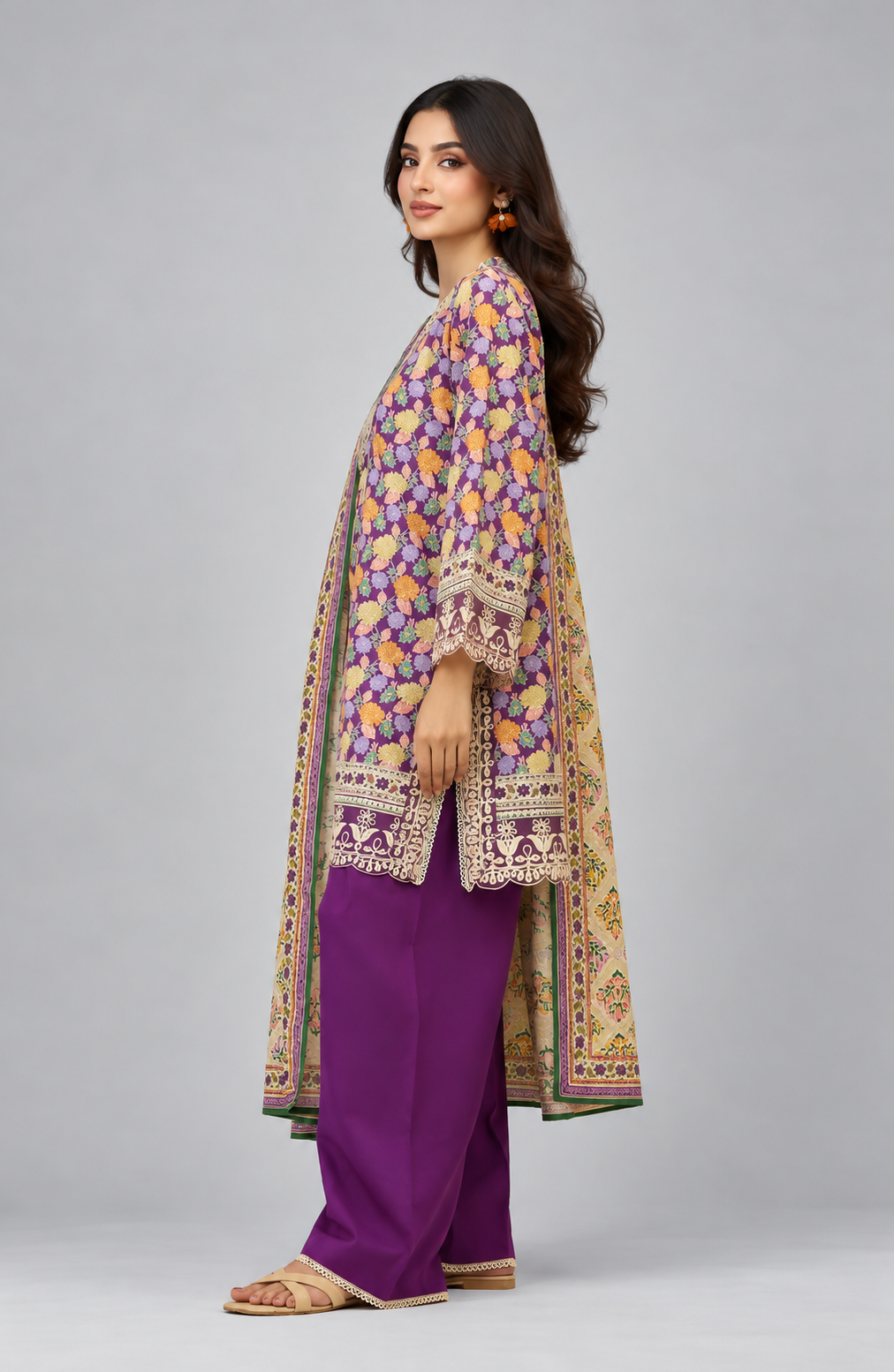 Unstitched | 3 Piece |Khaddar Embroidered
