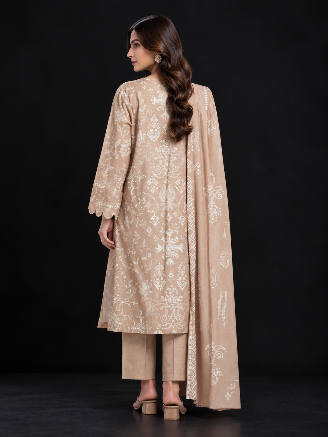 Printed Khaddar Suit