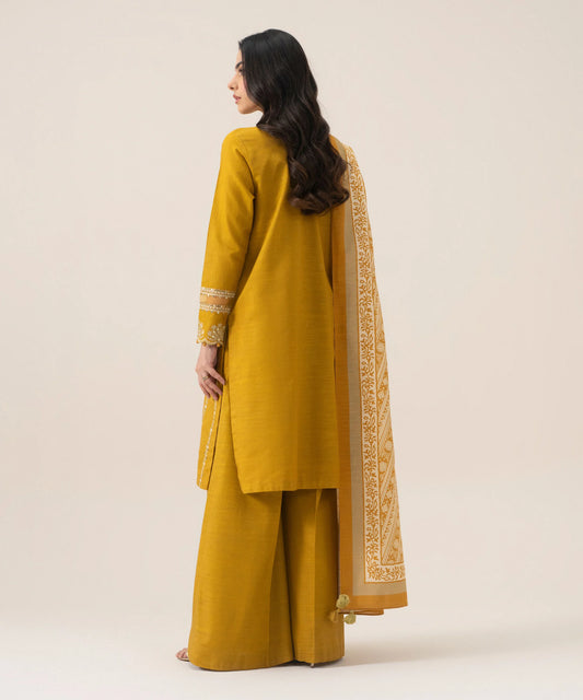 3 PIECE - EMBROIDERED KHADDAR SUIT