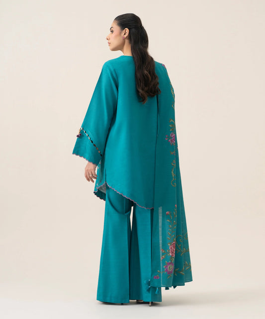 3 PIECE - EMBROIDERED KHADDAR SUIT