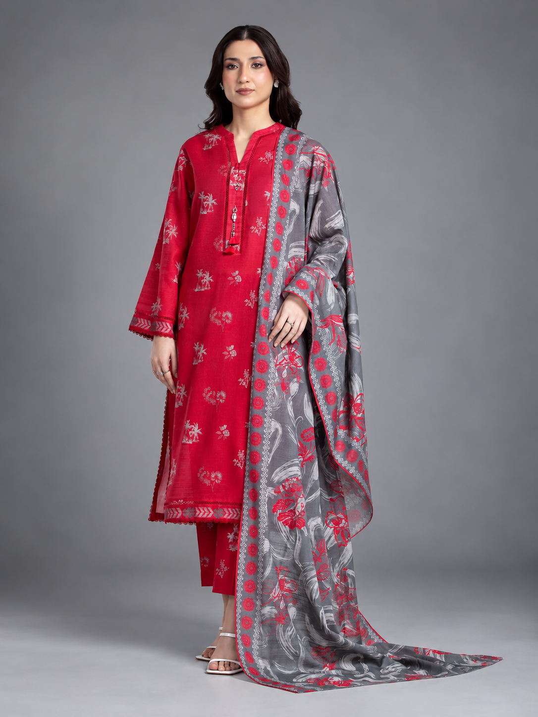 Printed Khaddar Suit